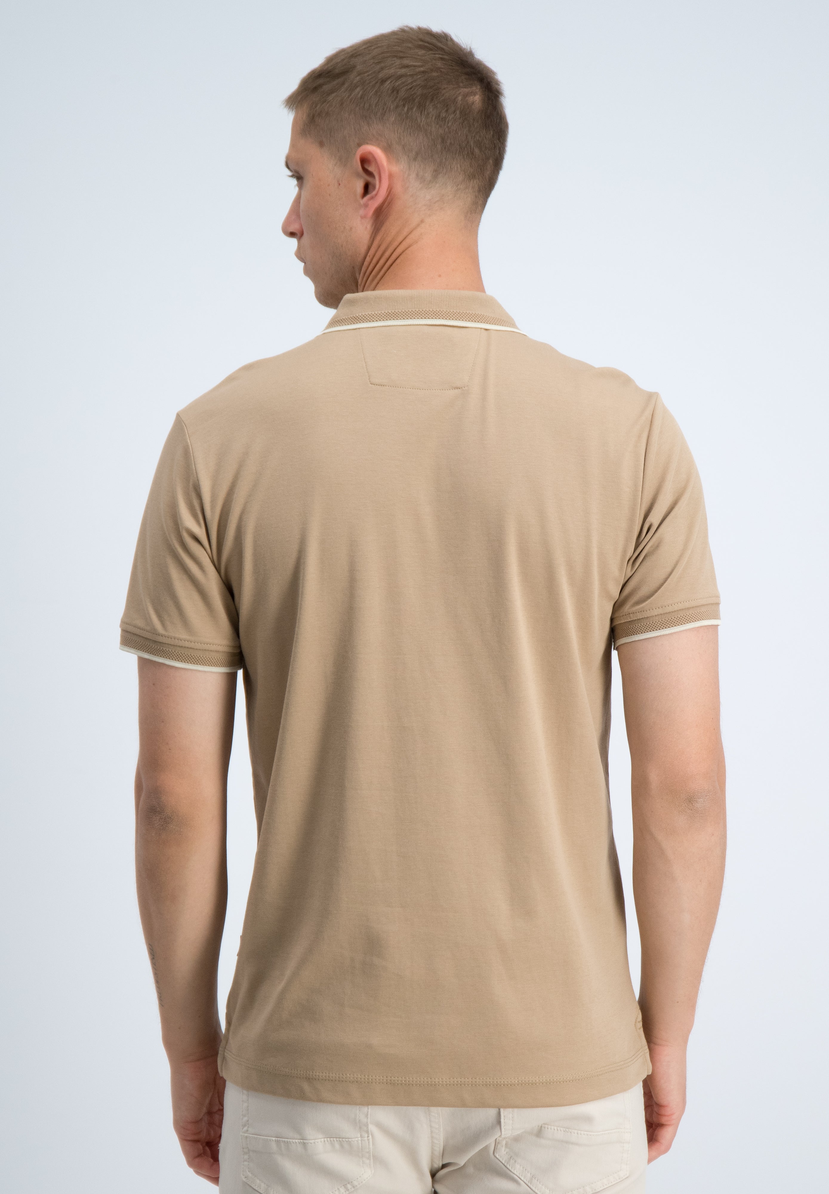 Regular fit polo comfort met rits