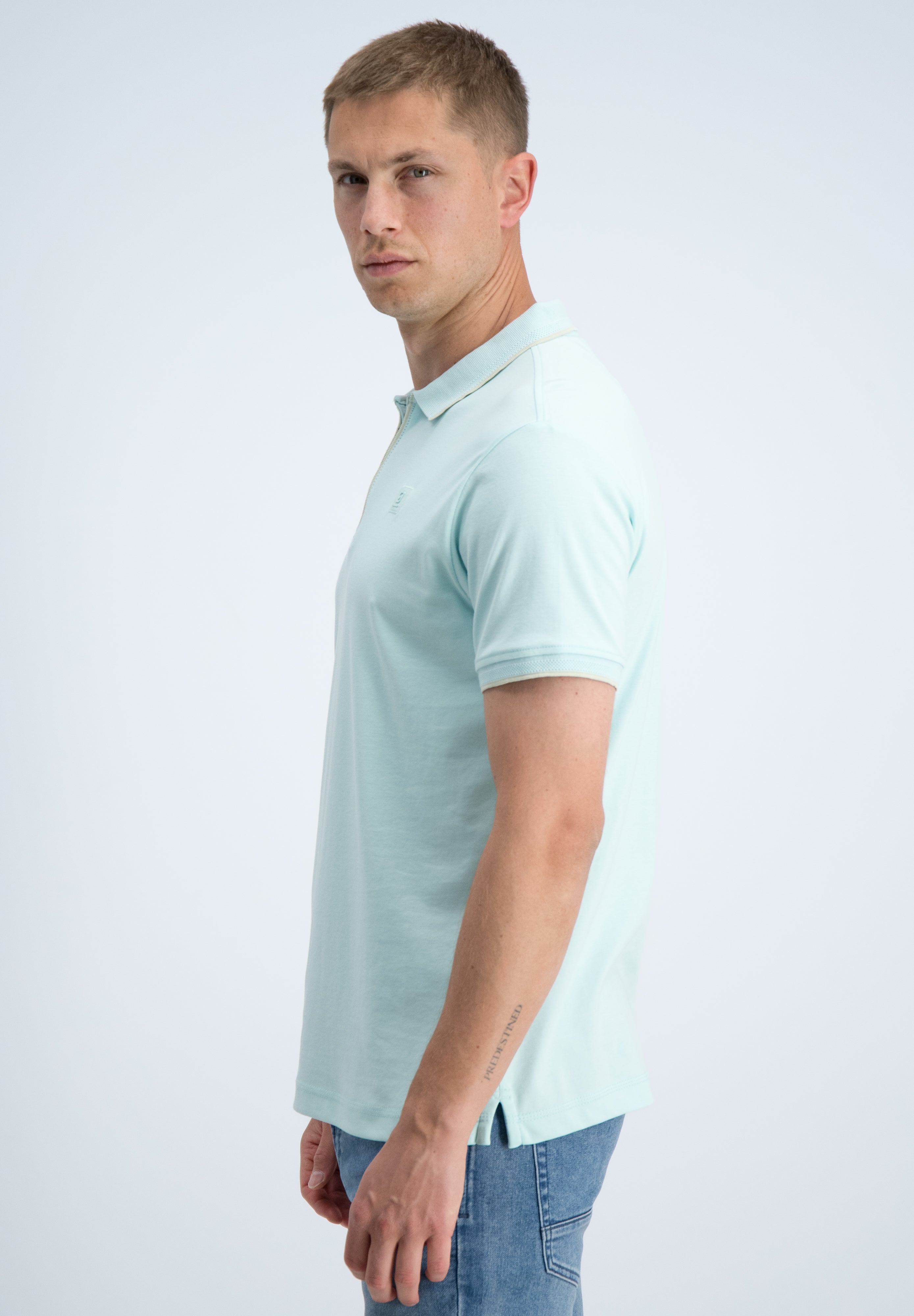 Regular fit polo comfort met rits