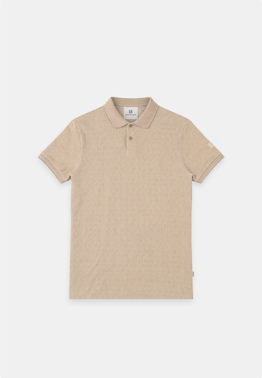 Regular fit polo jacquard met structuur