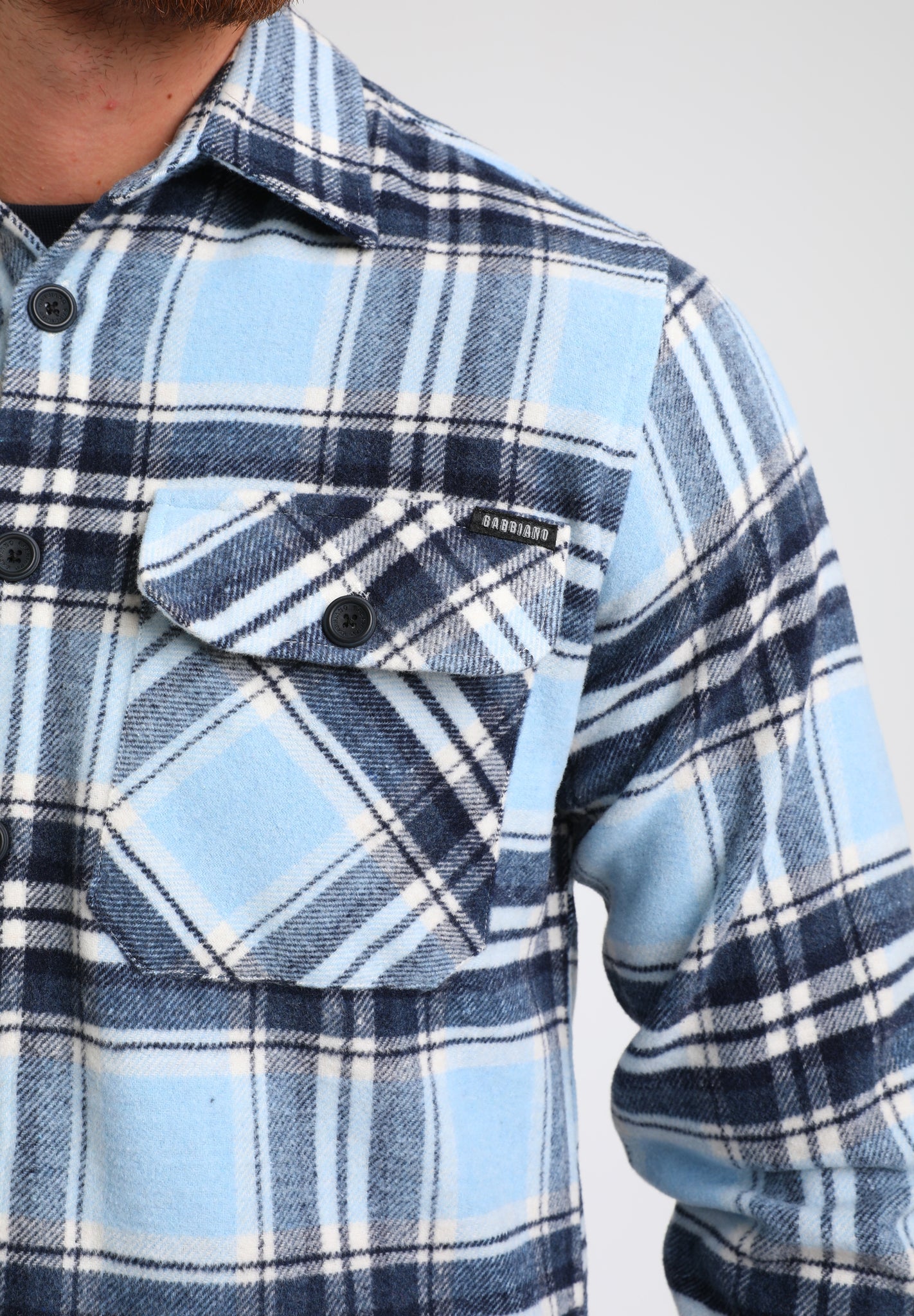 Flanel overhemd met ruitendesign | Stormy Blue