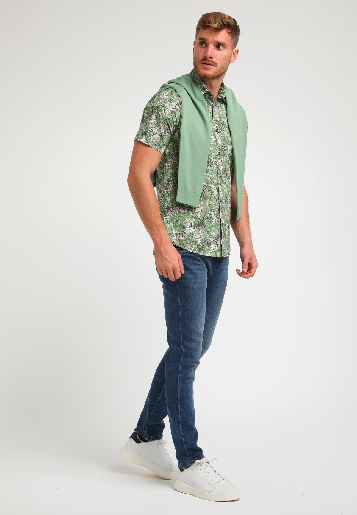 Korte mouwd hemd poplin printed