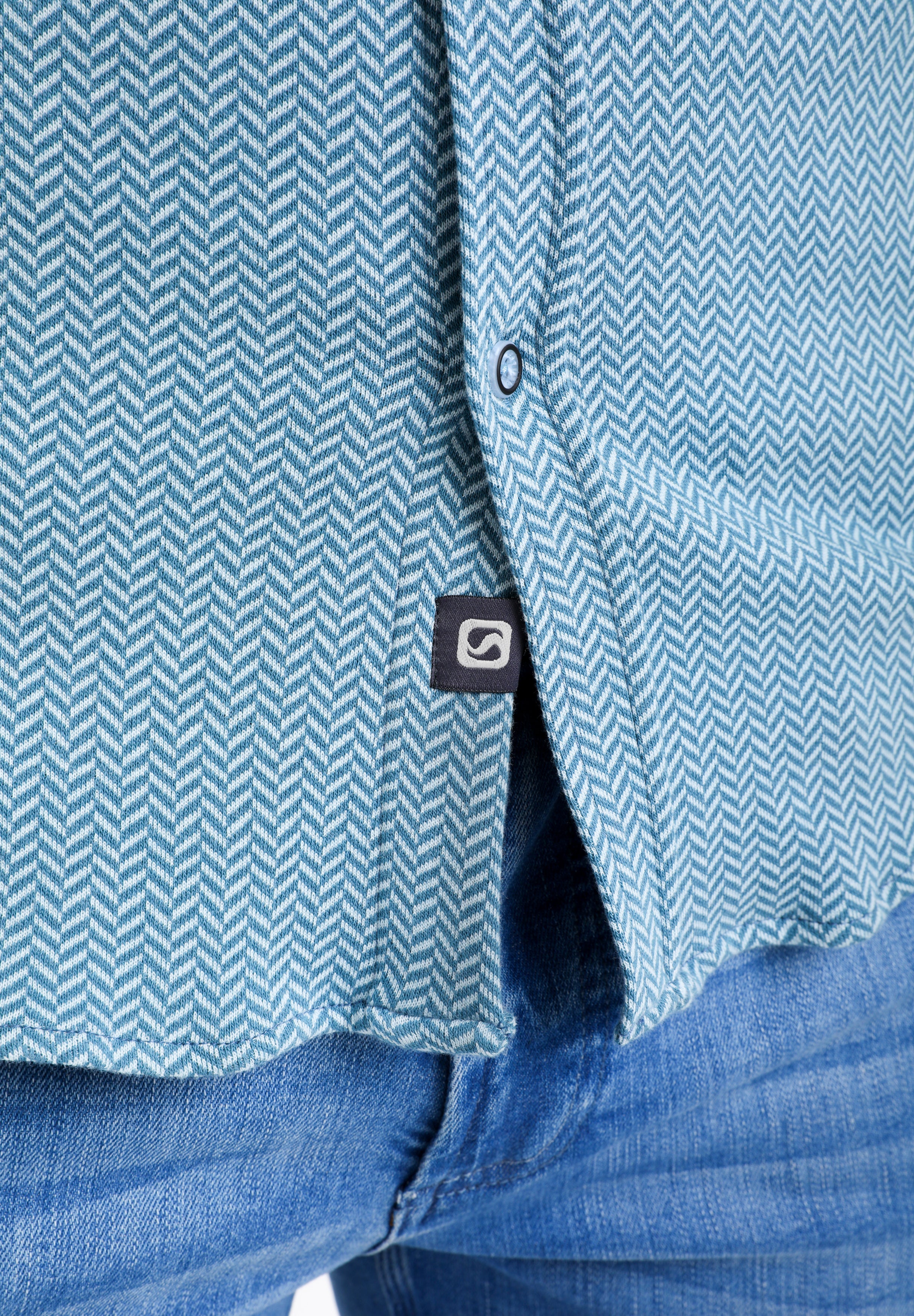 Jacquard overhemd korte mouwen