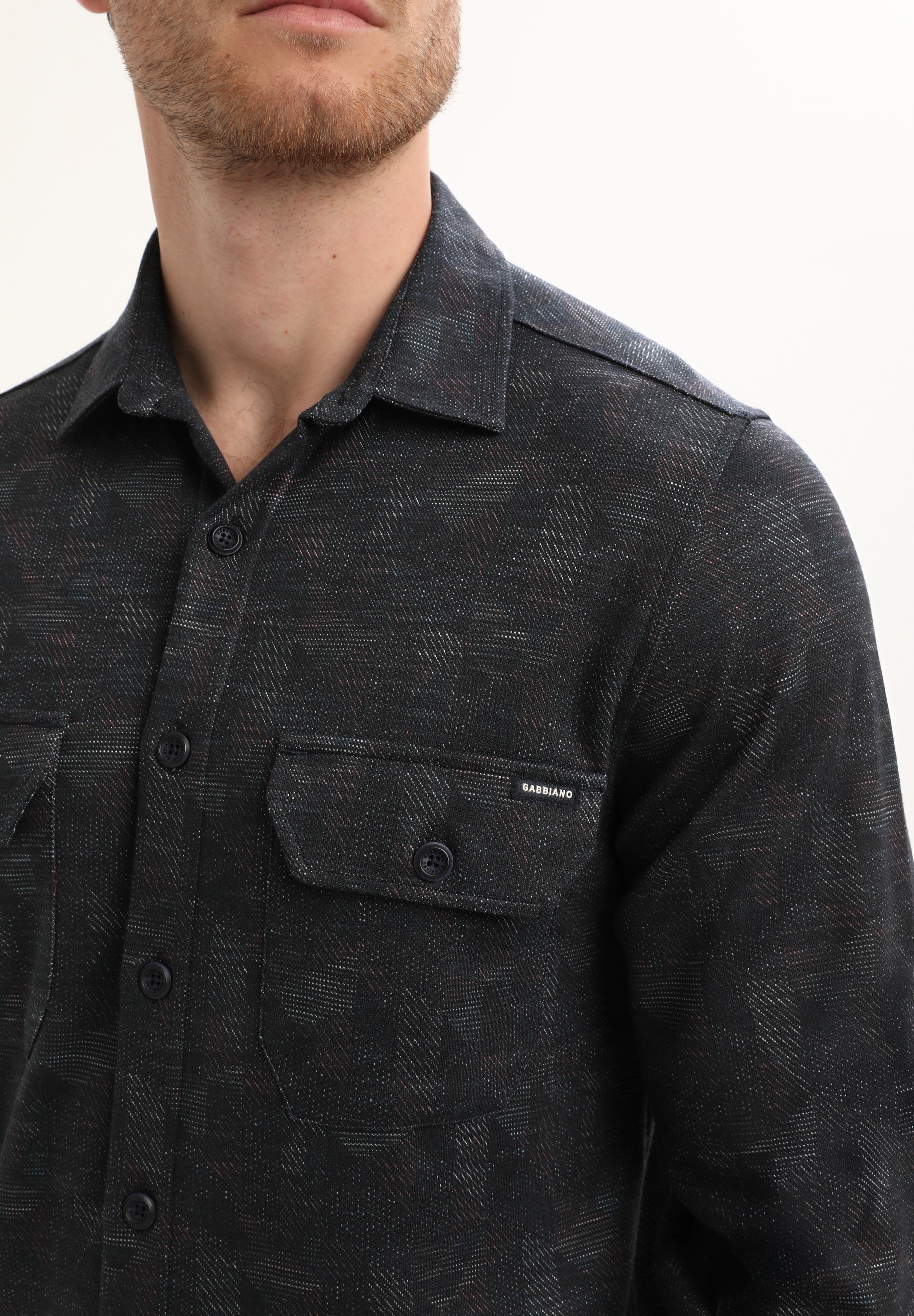 Geometrisch jersey overhemd