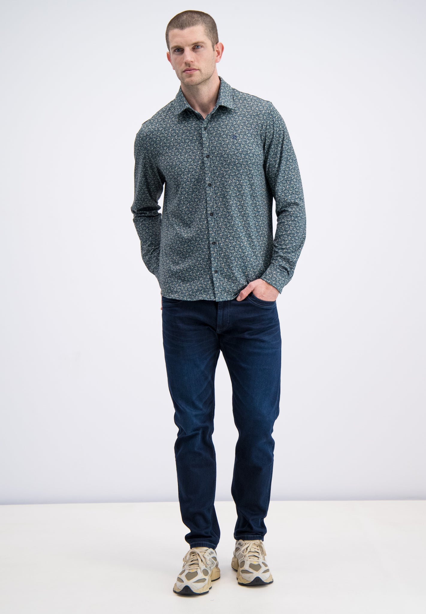 Jersey overhemd printed