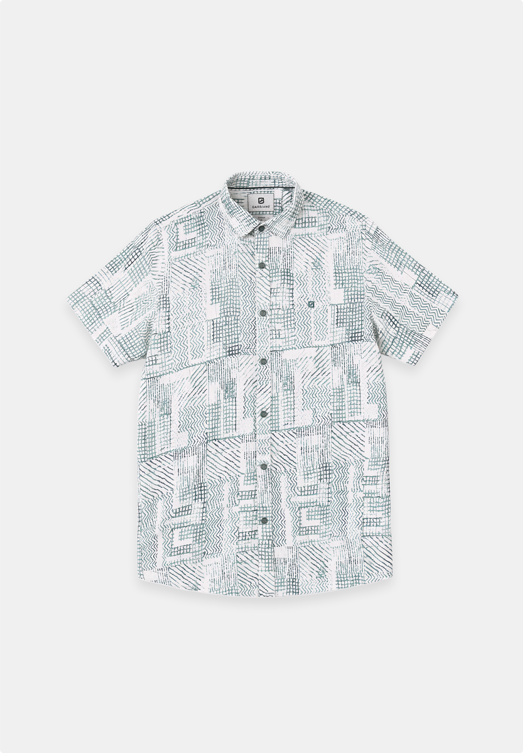 Brandik – Geometric all-over print shirt