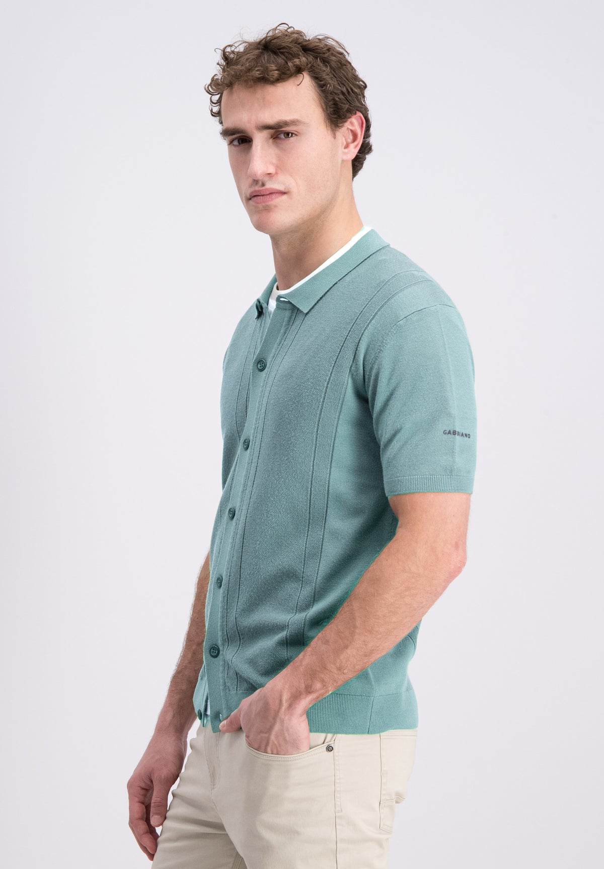 Oskar ­– Knitted Short sleeve viscose shirt