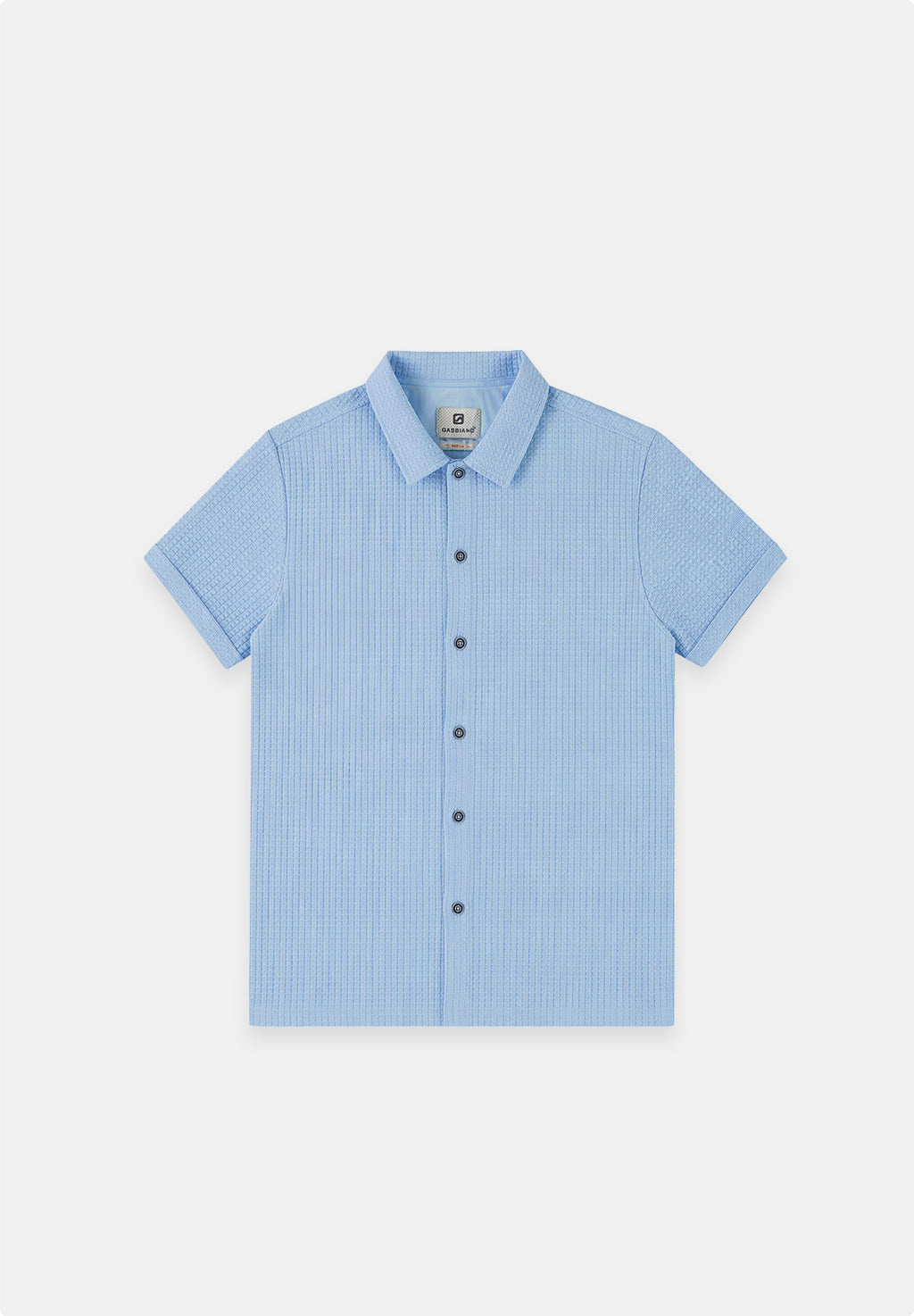 Relaxed fit overhemd jacquard wafelstructuur