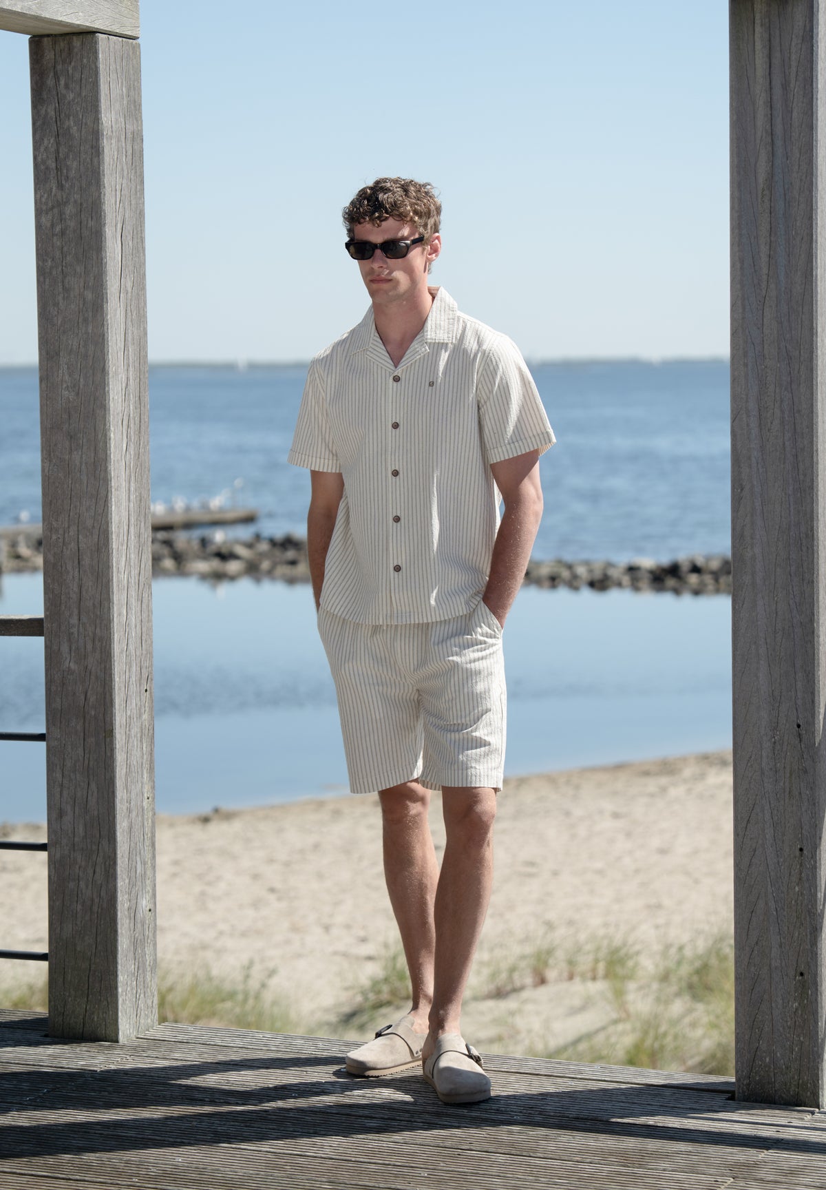 Regular fit overhemd korte mouw crepe