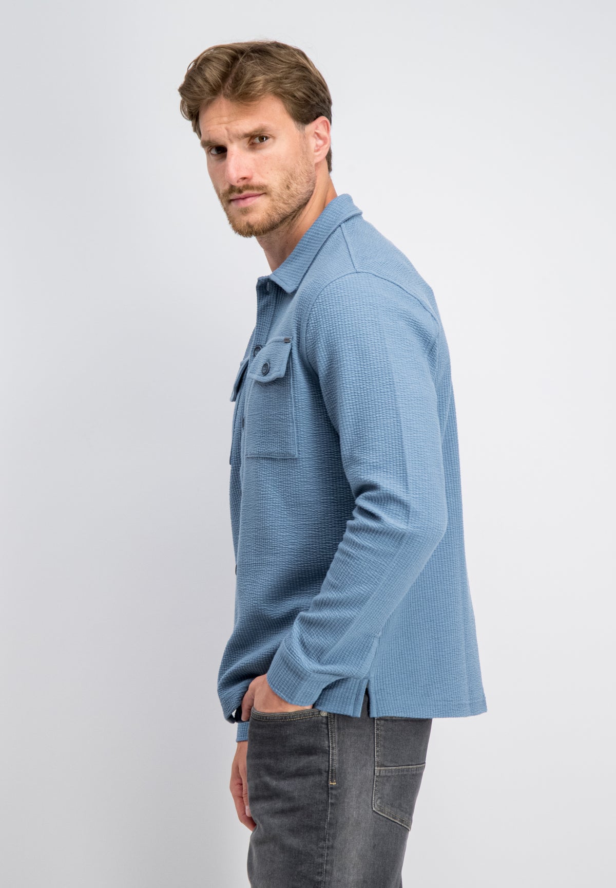 Finny – Jacquard Stripe Overshirt