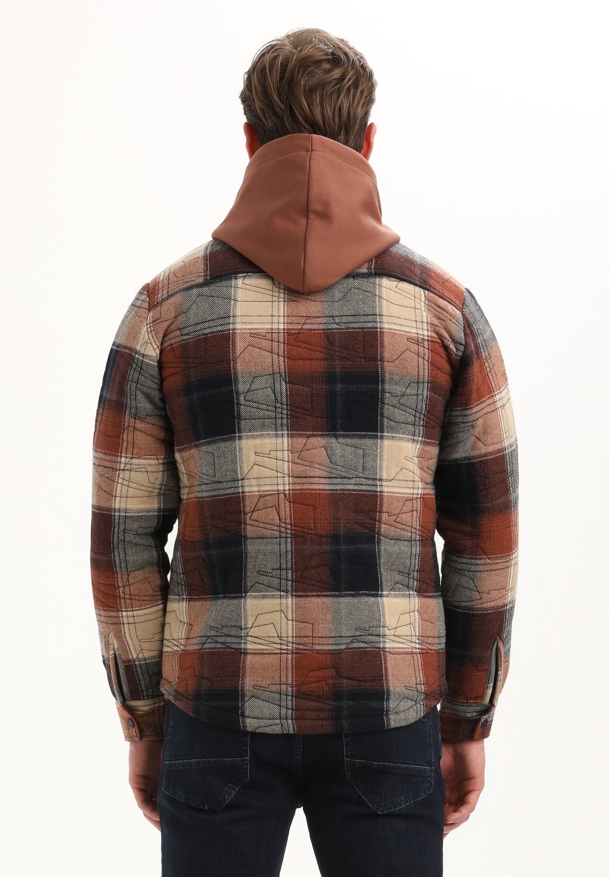 Stoere flannel gevoerde overshirt