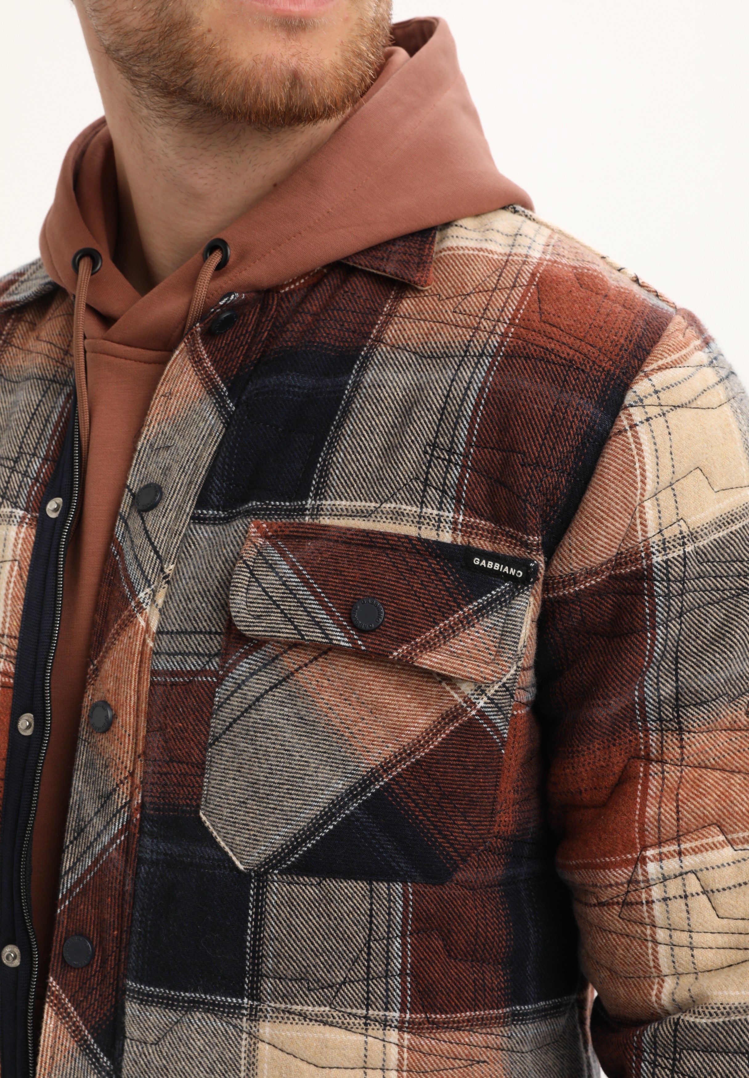 Stoere flannel gevoerde overshirt