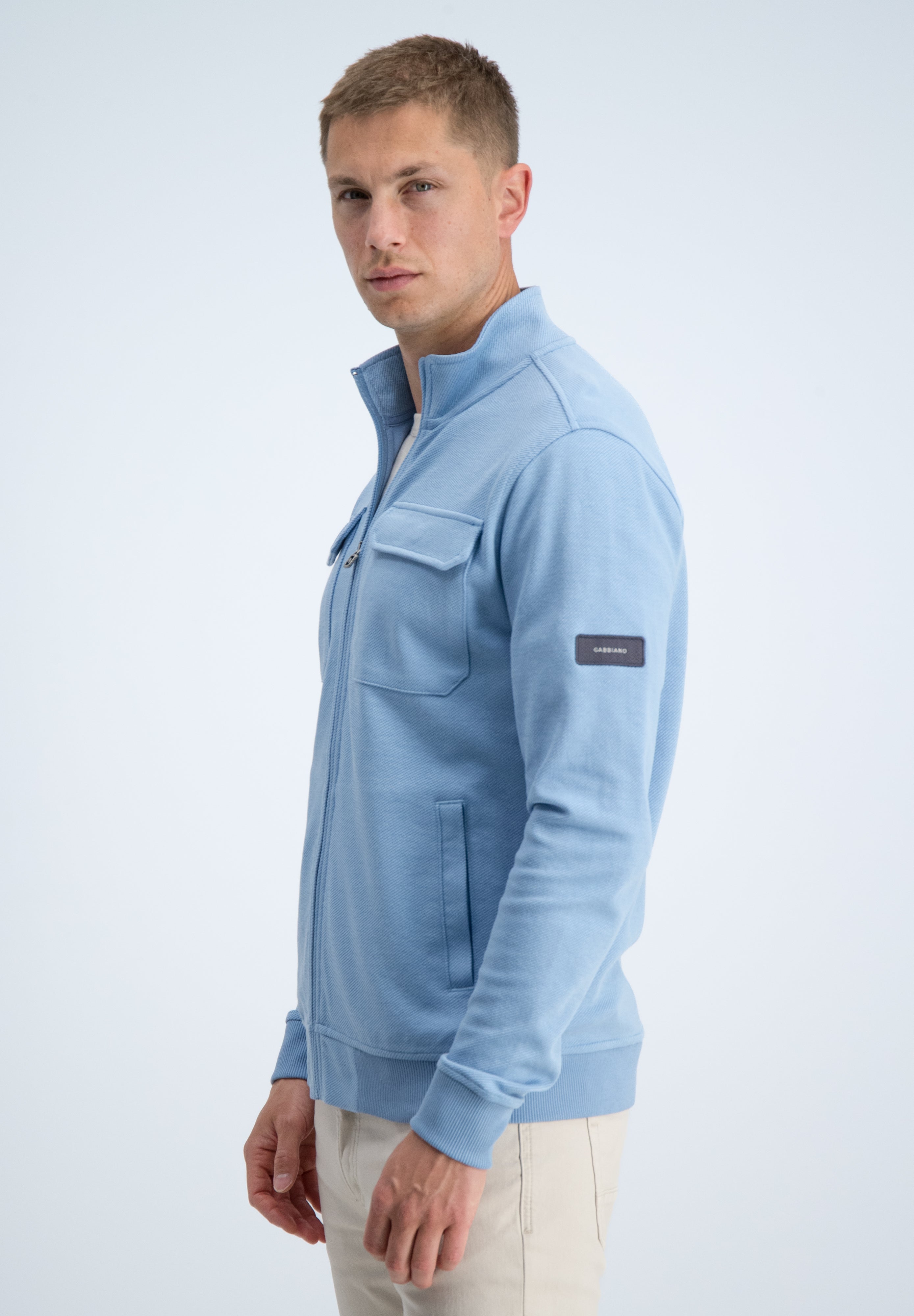 Regular fit vest structuur met borstzakken