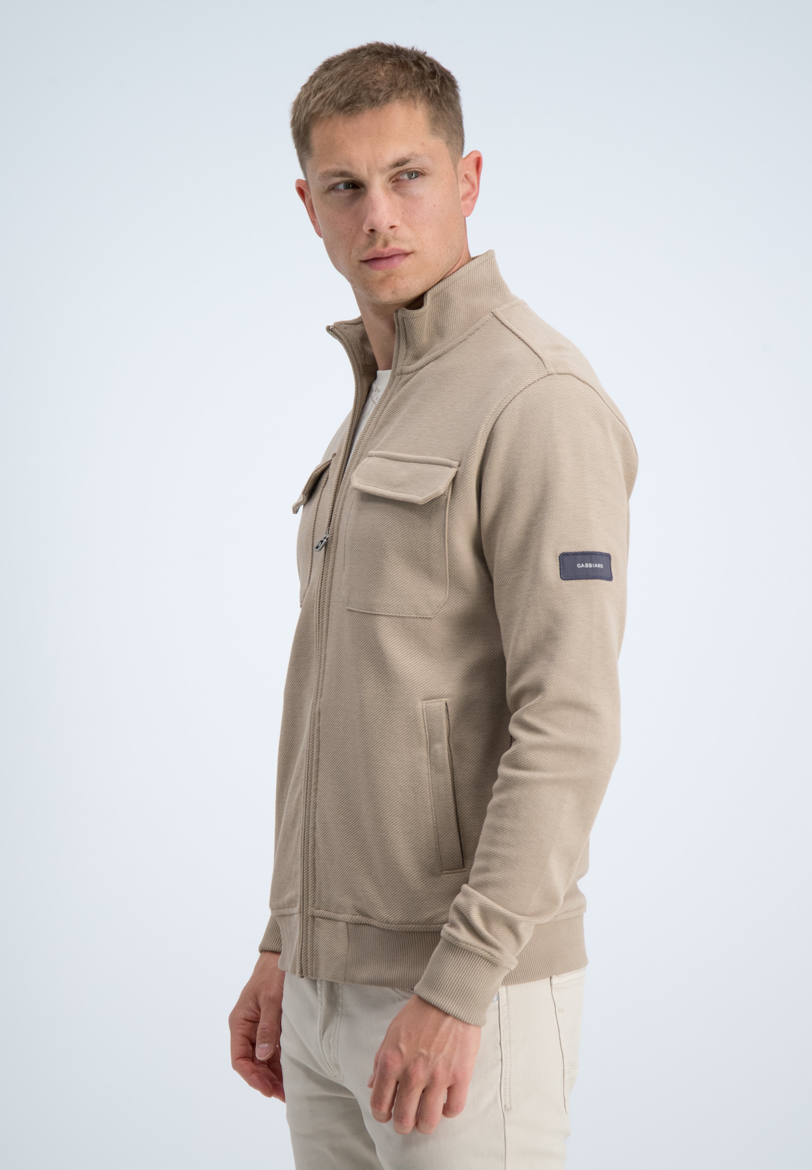 Regular fit vest structuur met borstzakken