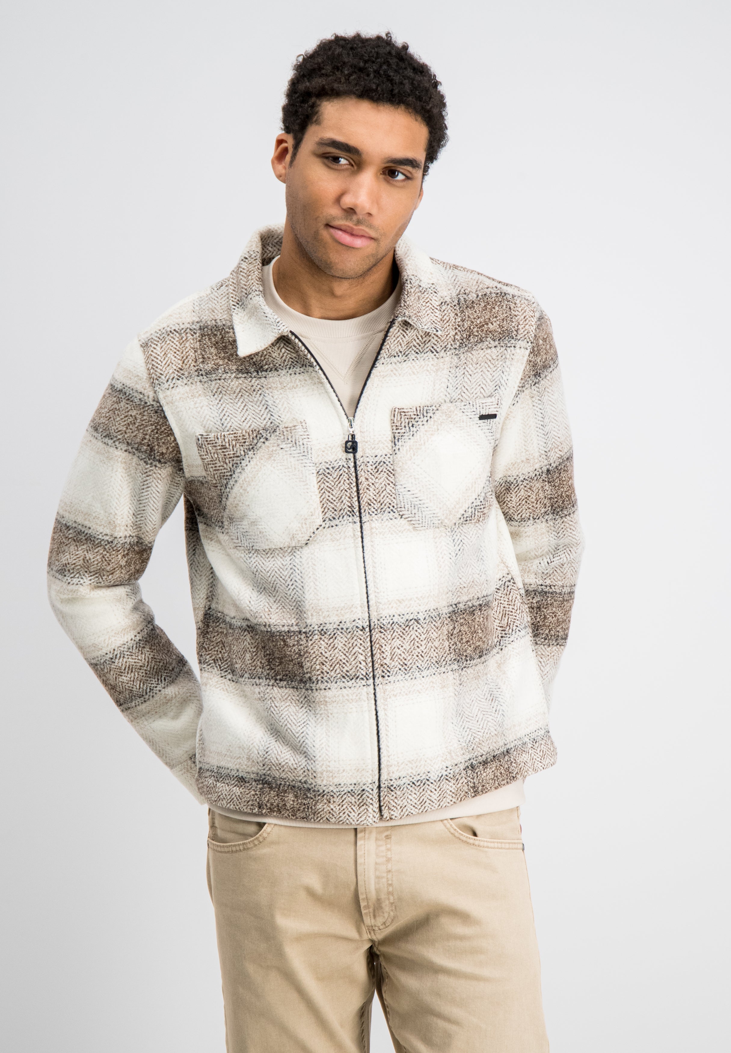 Glenn – Check Flannel Zip Overshirt