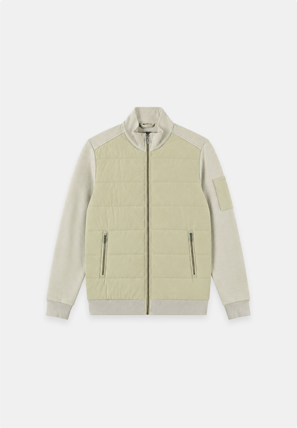 Ronan – Pique Interlock Mix Zip Cardigan