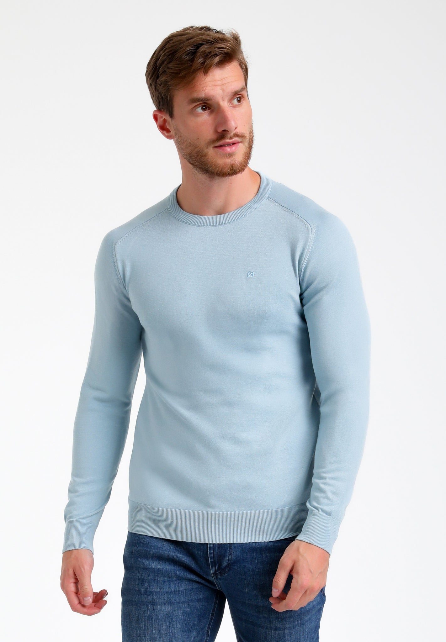 Essential knitted trui | Bright blue