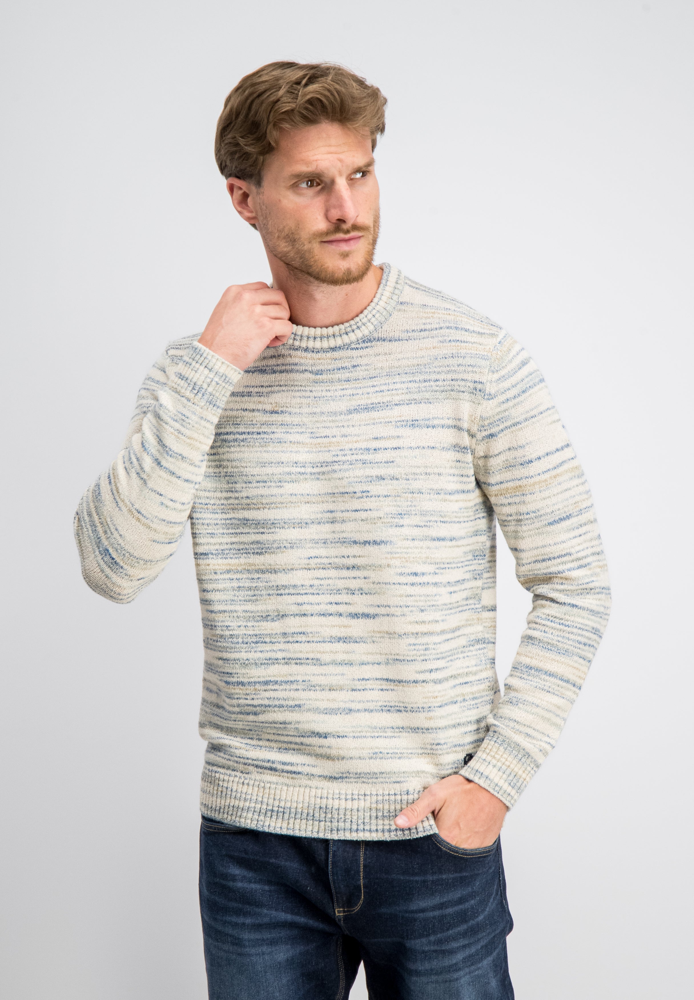Niko – Melange Stripe Crewneck Knit