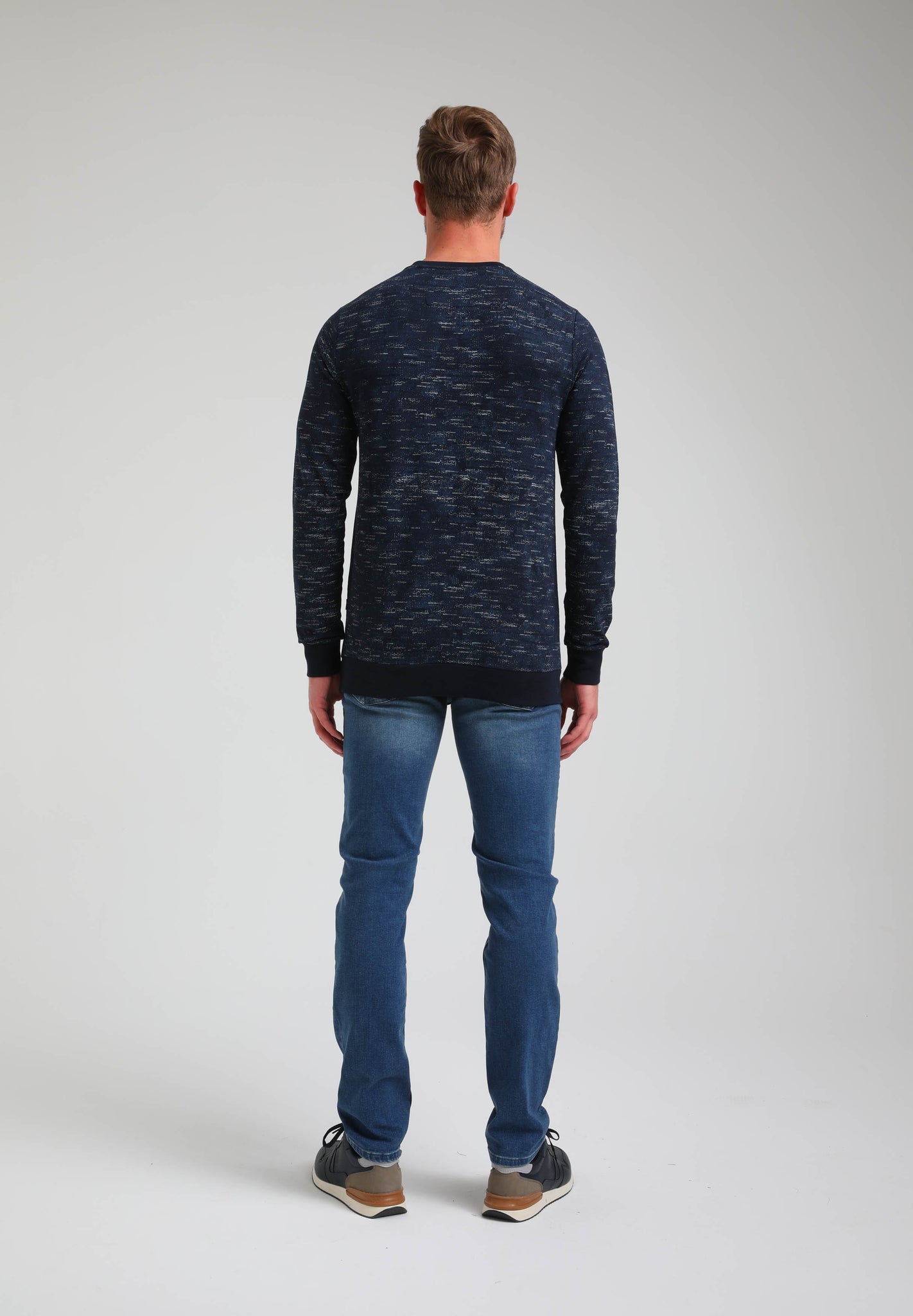 Sweater met geometrische print | Navy