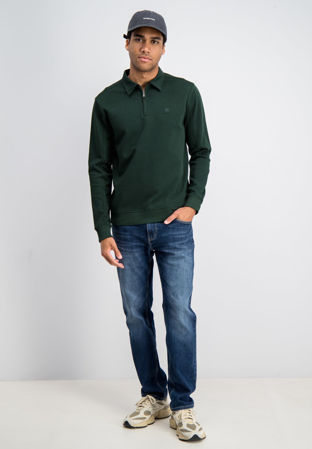 Kean – Jacquard Zip Sweat Polo