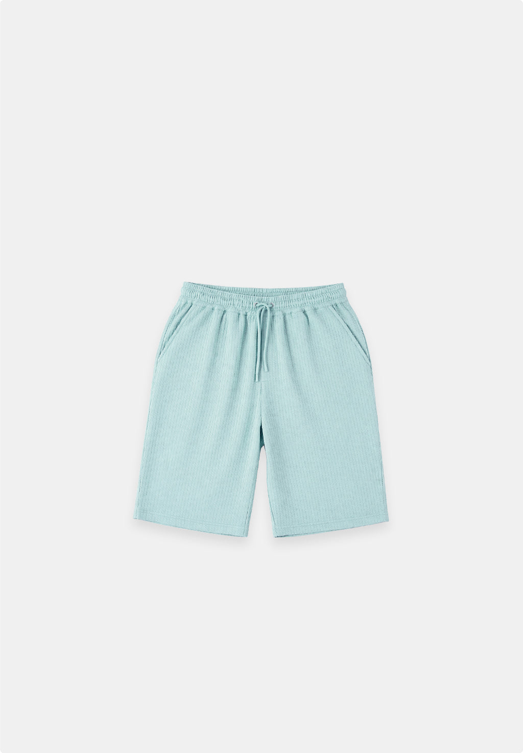 Relaxed fit short jacquard wafelstructuur
