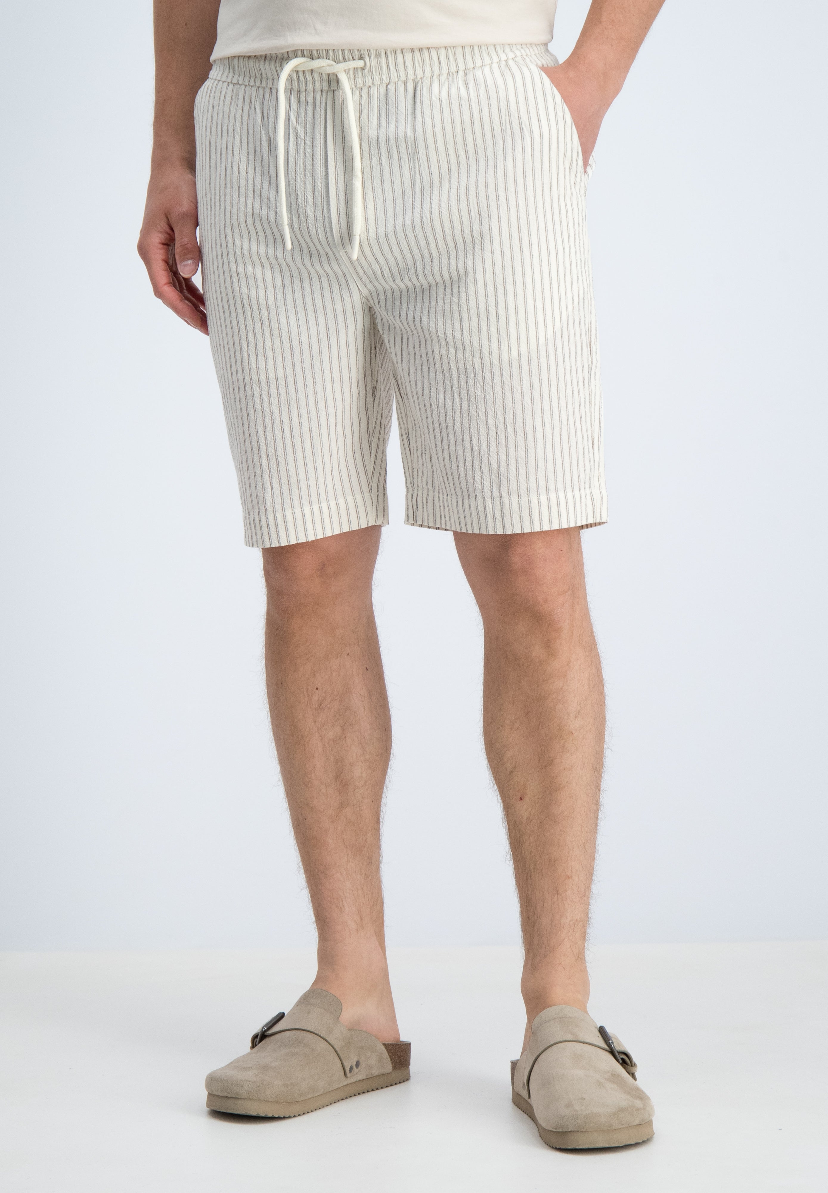 Regular fit short korte mouw crepe