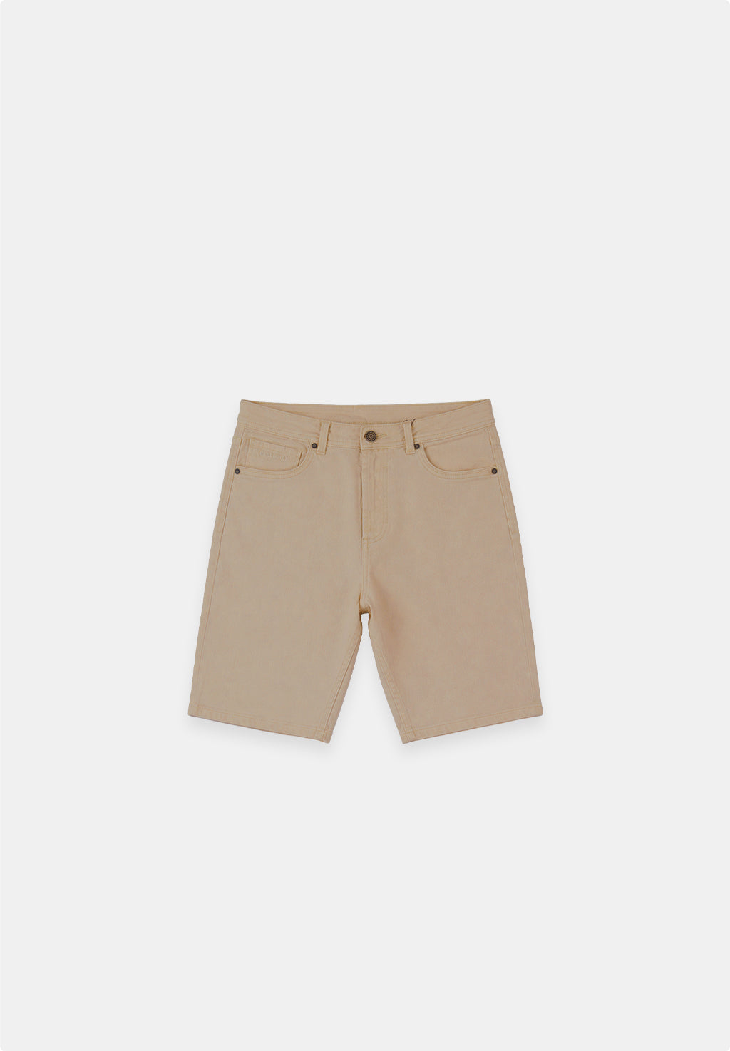 Regular fit short twill structuur