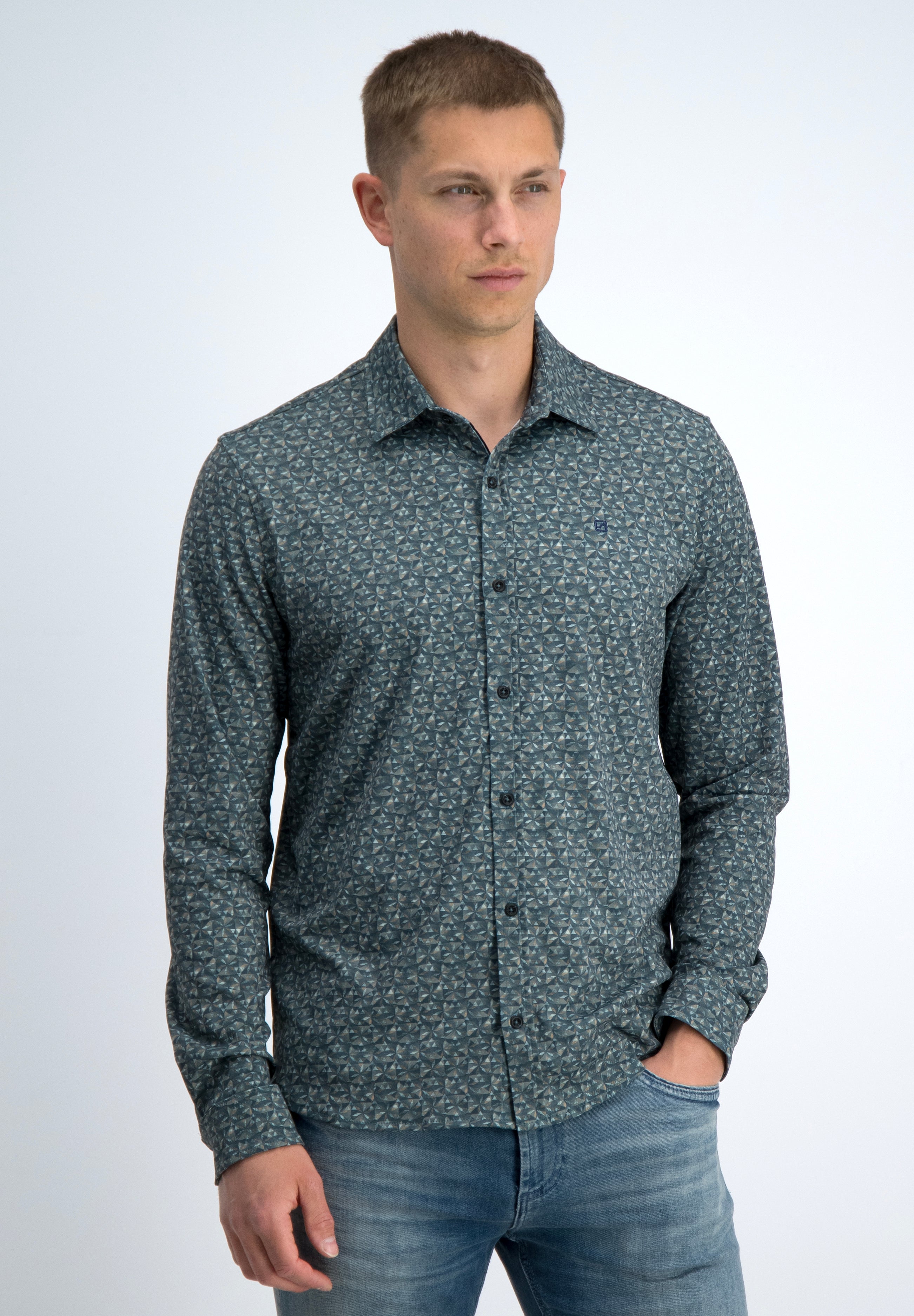 Jersey overhemd printed