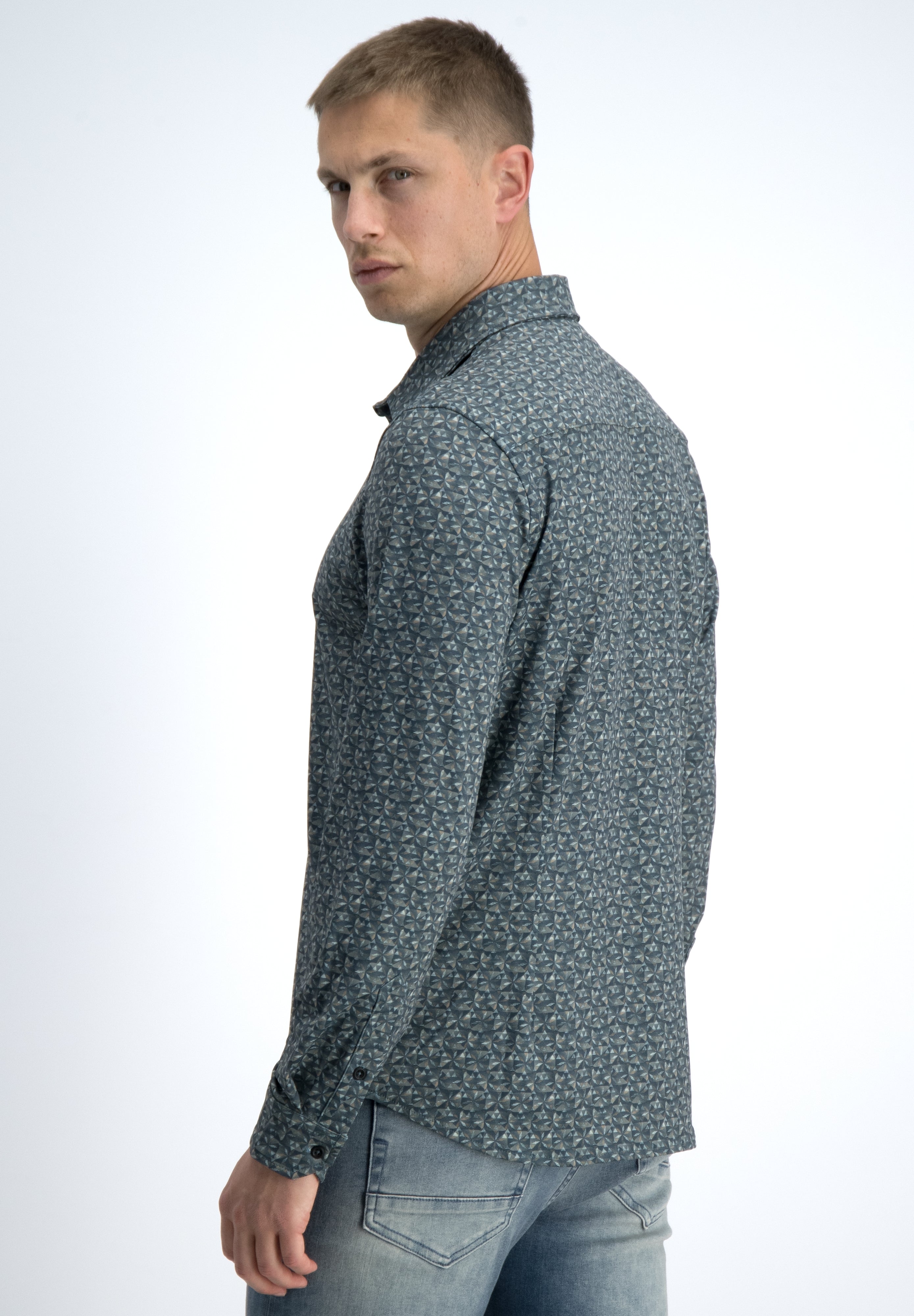 Jersey overhemd printed